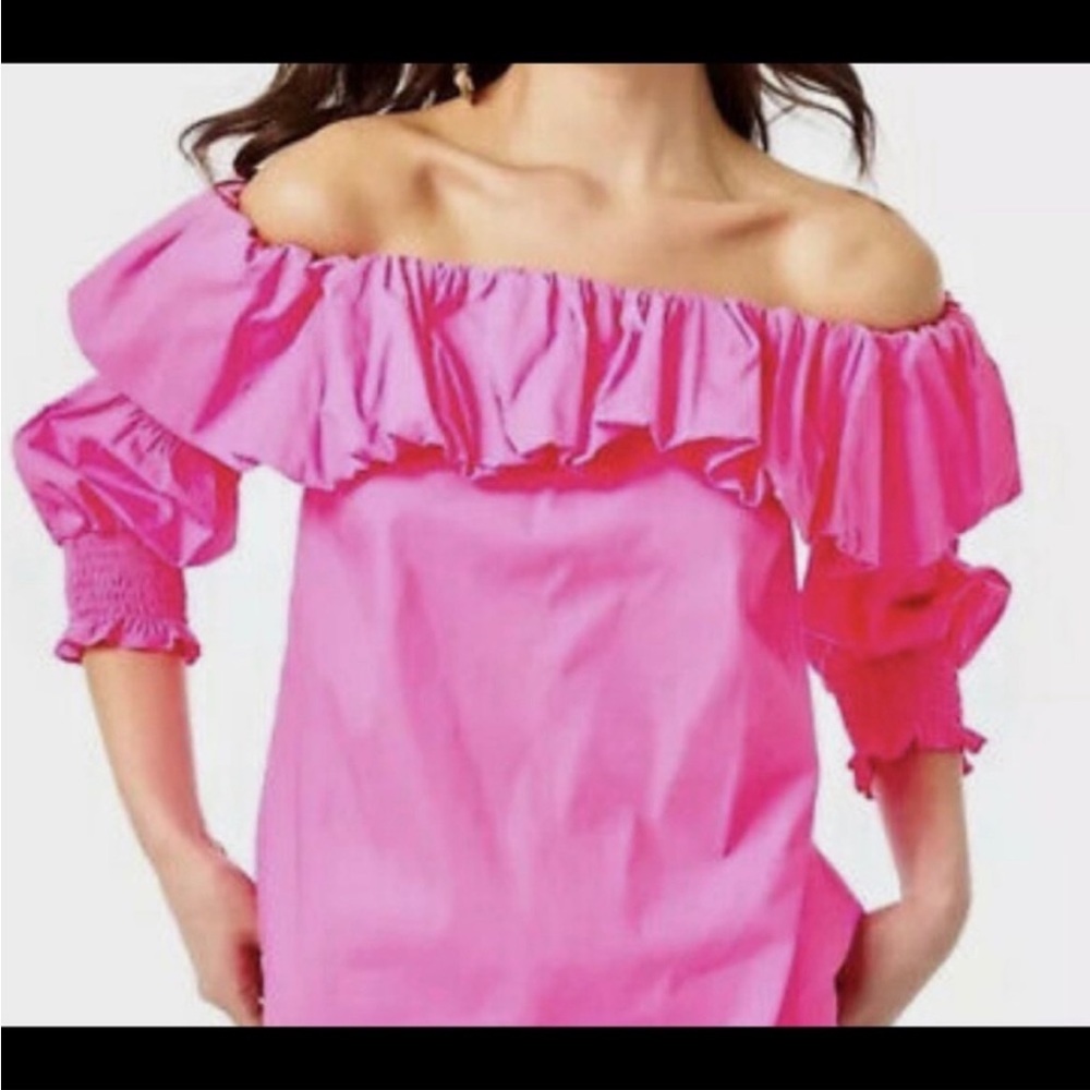 Lilly Pulitzer NEW Plumeria Pink Off Shoulder Top